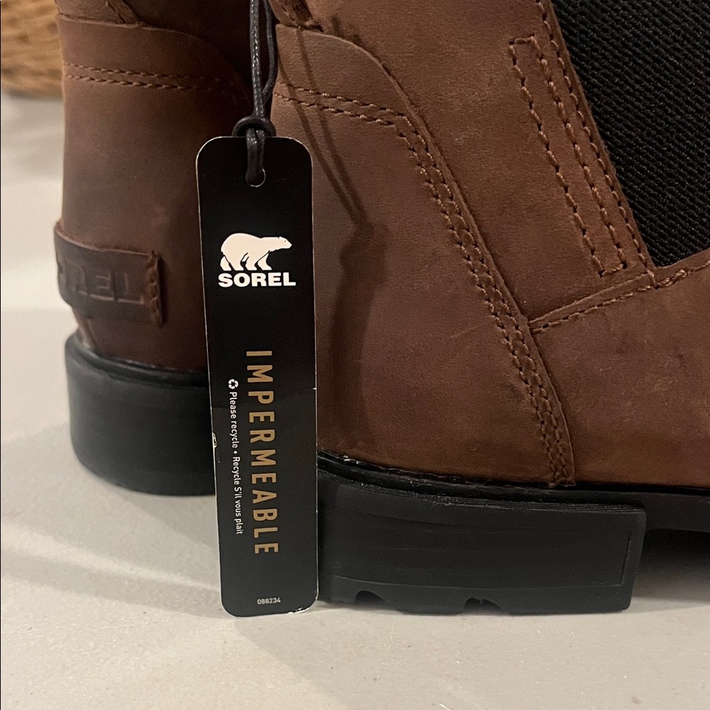 Sorel Women’s Brown Leather Chelsea Boots - Picture 2 of 7